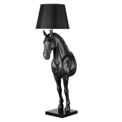 Lampa podłogowa Horse KOŃ L czarna przednia cześć konia