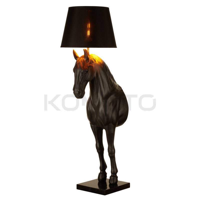 Lampa podłogowa Horse KOŃ L czarna przednia cześć konia