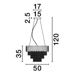 Lampa wisząca  Emperor I 50 złota glamour kryształ