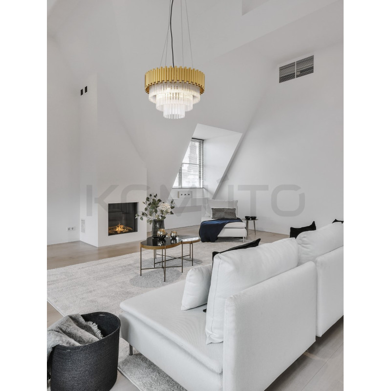 Lampa wisząca  Emperor I 50 złota glamour kryształ