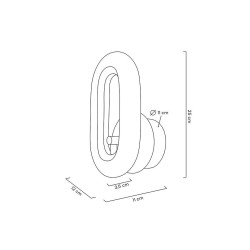 Kinkiet kryształowy JEWEL złoty wydłużony owal