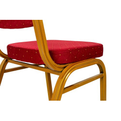 Krzesło bankietowe HEROS czerwone złote