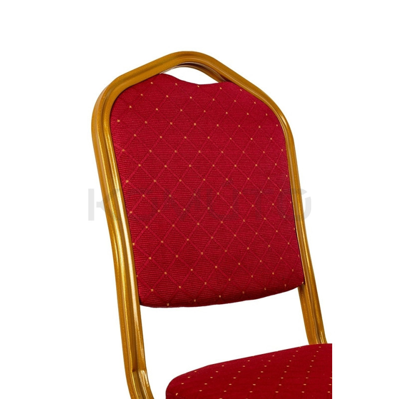 Krzesło bankietowe HEROS czerwone złote