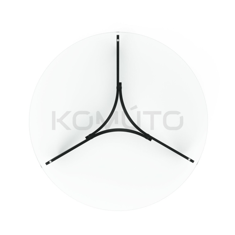 Stolik kawowy MADERA czarny plus szkło designerska podstawa 