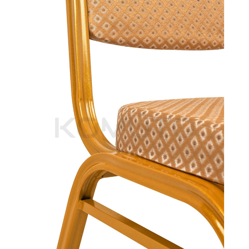 Krzesło bankietowe HERA beżowo złote konferencyjne