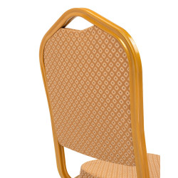 Krzesło bankietowe HERA beżowo złote konferencyjne