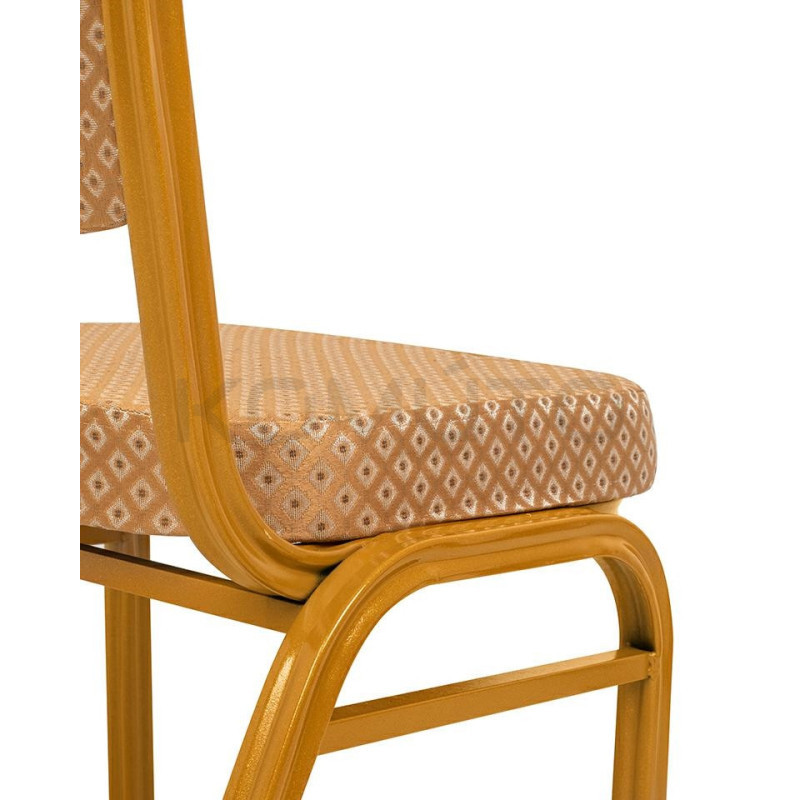 Krzesło bankietowe HERA beżowo złote konferencyjne