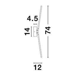 Kinkiet obrotowy Moccio złoty dwa ramiona