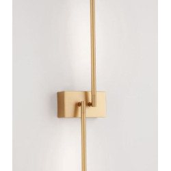 Kinkiet obrotowy Moccio złoty dwa ramiona