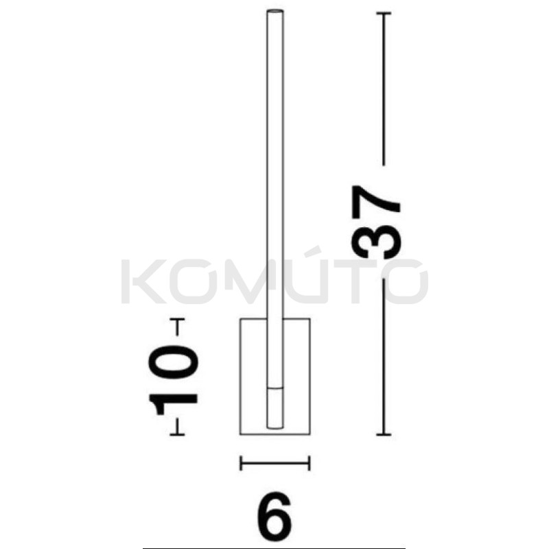  Czarny Kinkiet obraca się dookoła osi i po okręgu  Moccio