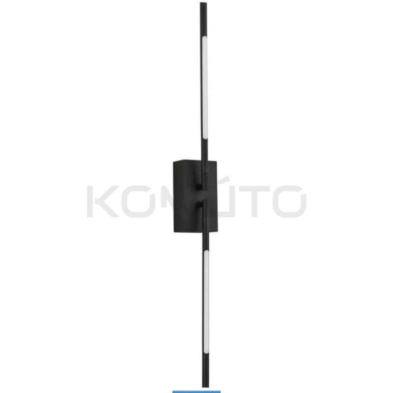 Kinkiet obrotowy Moccio 2 ramiona czarny nowoczesny