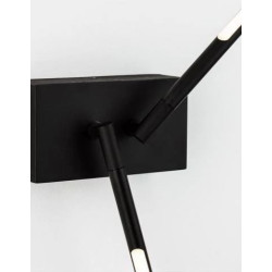 Kinkiet obrotowy Moccio 2 ramiona czarny nowoczesny