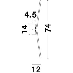 Kinkiet obrotowy Moccio 2 ramiona czarny nowoczesny