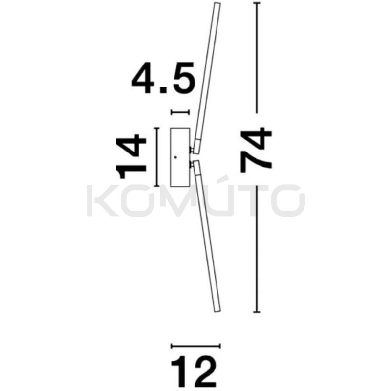 Kinkiet obrotowy Moccio 2 ramiona czarny nowoczesny