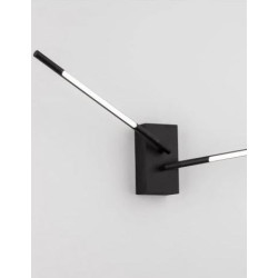 Kinkiet obrotowy Moccio 2 ramiona czarny nowoczesny