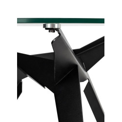 Stół okrągły CRAB 90 czarna podstawa szklany blat Stół okrągły CRAB 90 czarna podstawa szklany blat