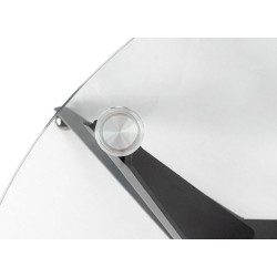 Stół okrągły CRAB 90 czarna podstawa szklany blat Stół okrągły CRAB 90 czarna podstawa szklany blat