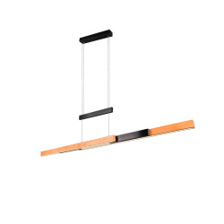 Lampa wisząca Pozioma Bruno czarno drewniana Led rozsuwana Lampa wisząca Pozioma Bruno czarno drewniana Led rozsuwana