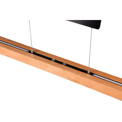 Lampa wisząca Pozioma Bruno czarno drewniana Led rozsuwana Lampa wisząca Pozioma Bruno czarno drewniana Led rozsuwana