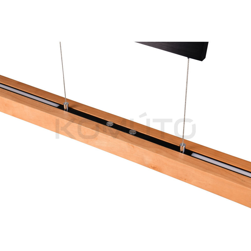 Lampa wisząca Pozioma Bruno czarno drewniana Led rozsuwana Lampa wisząca Pozioma Bruno czarno drewniana Led rozsuwana