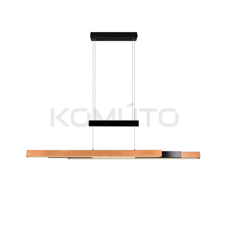 Lampa wisząca Pozioma Bruno czarno drewniana Led rozsuwana Lampa wisząca Pozioma Bruno czarno drewniana Led rozsuwana