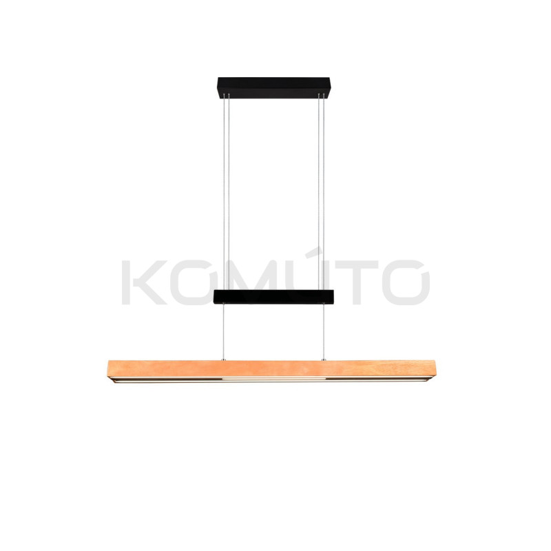 Lampa wisząca Pozioma Bruno czarno drewniana Led rozsuwana Lampa wisząca Pozioma Bruno czarno drewniana Led rozsuwana