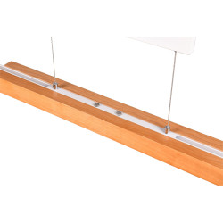 Lampa wisząca Pozioma Bruno biało drewniana Led rozsuwana Lampa wisząca Pozioma Bruno biało drewniana Led rozsuwana
