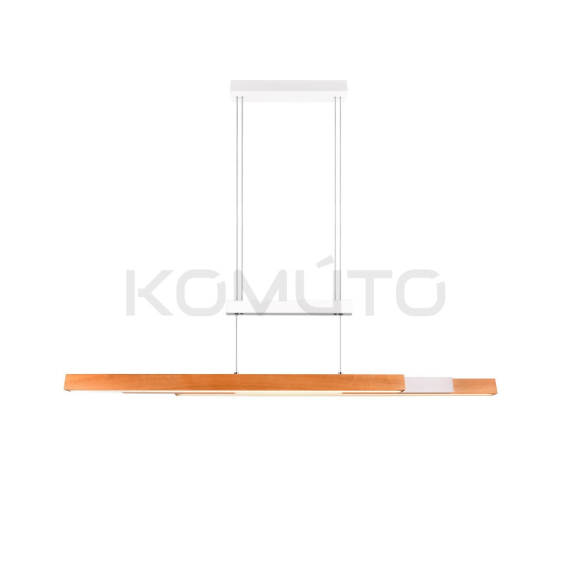Lampa wisząca Pozioma Bruno biało drewniana Led rozsuwana Lampa wisząca Pozioma Bruno biało drewniana Led rozsuwana