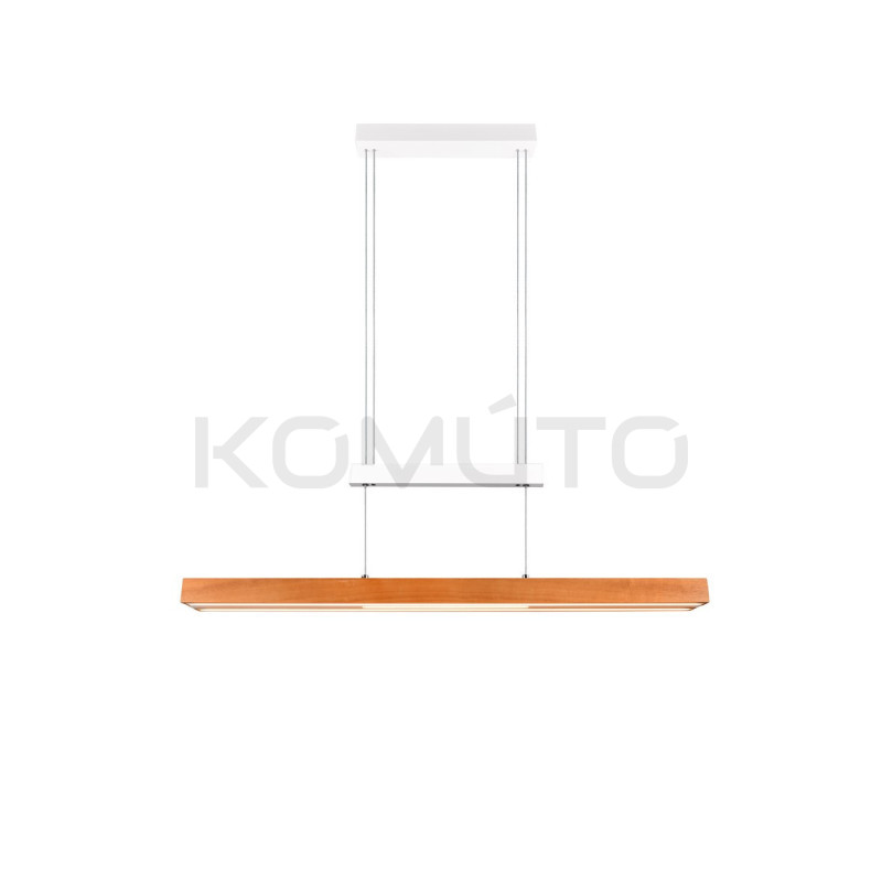 Lampa wisząca Pozioma Bruno biało drewniana Led rozsuwana Lampa wisząca Pozioma Bruno biało drewniana Led rozsuwana