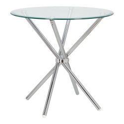 Stół okrągły Chrom Conex 90 szklany nowoczesny 4 osobowy Stół okrągły Chrom Conex 90 szklany nowoczesny 4 osobowy