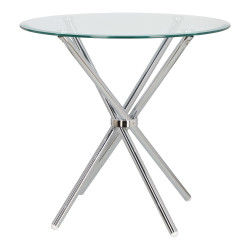 Stół okrągły Chrom Conex 90 szklany nowoczesny 4 osobowy Stół okrągły Chrom Conex 90 szklany nowoczesny 4 osobowy