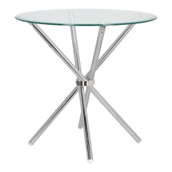 Stół okrągły Chrom Conex 90 szklany nowoczesny 4 osobowy Stół okrągły Chrom Conex 90 szklany nowoczesny 4 osobowy