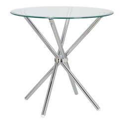 Stół okrągły Chrom Conex 90 szklany nowoczesny 4 osobowy Stół okrągły Chrom Conex 90 szklany nowoczesny 4 osobowy