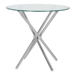 Stół okrągły Chrom Conex 90 szklany nowoczesny 4 osobowy Stół okrągły Chrom Conex 90 szklany nowoczesny 4 osobowy