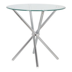 Stół okrągły Chrom Conex 90 szklany nowoczesny 4 osobowy Stół okrągły Chrom Conex 90 szklany nowoczesny 4 osobowy