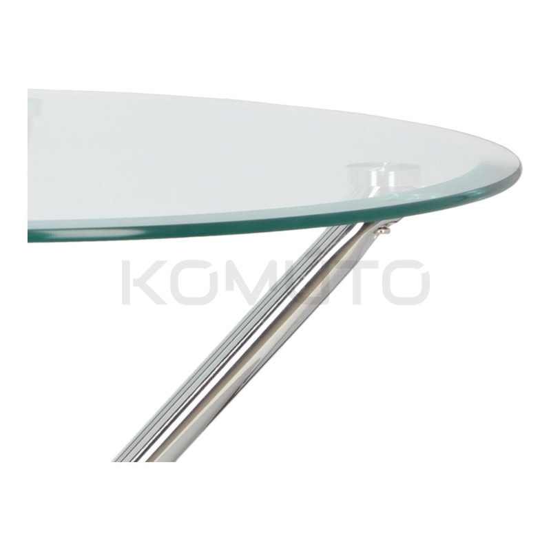 Stół okrągły Chrom Conex 90 szklany nowoczesny 4 osobowy Stół okrągły Chrom Conex 90 szklany nowoczesny 4 osobowy