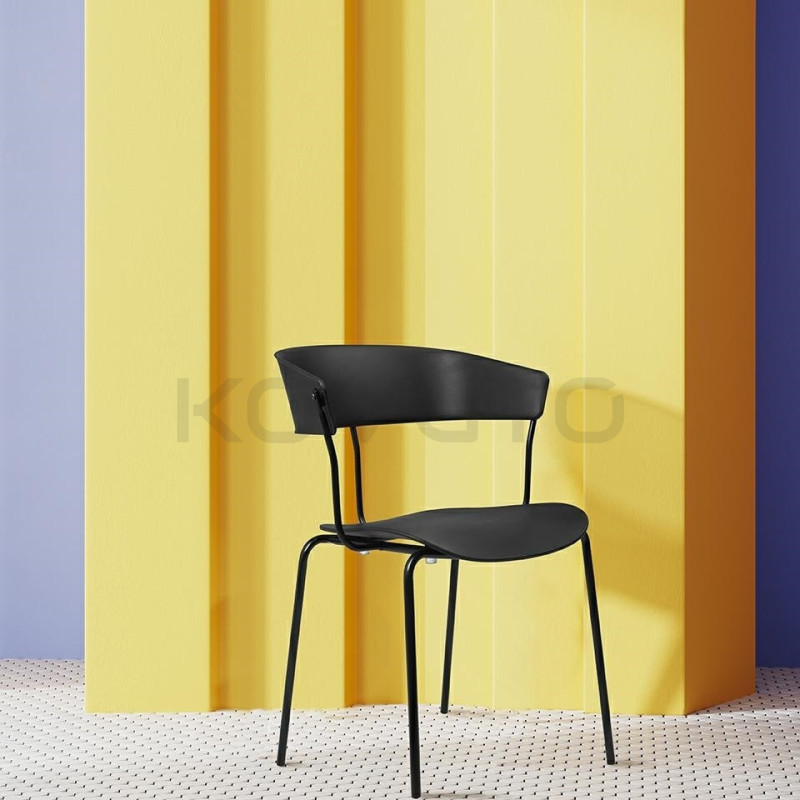 Krzesło Laugar Szare kubełkowe loftowe metalowe Krzesło Laugar Szare kubełkowe loftowe metalowe