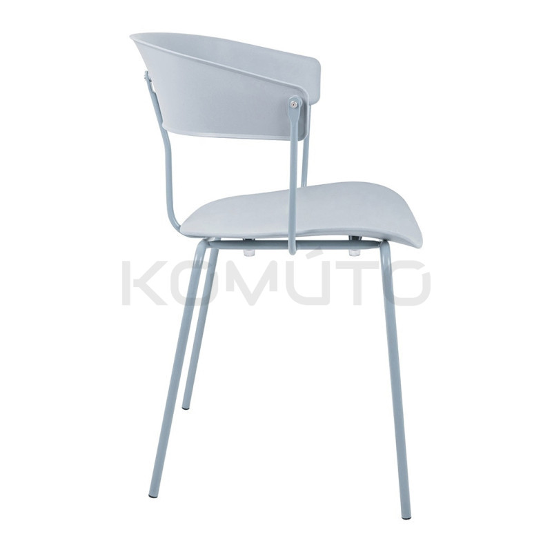 Krzesło Laugar Szare kubełkowe loftowe metalowe Krzesło Laugar Szare kubełkowe loftowe metalowe