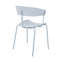 Krzesło Laugar Szare kubełkowe loftowe metalowe Krzesło Laugar Szare kubełkowe loftowe metalowe