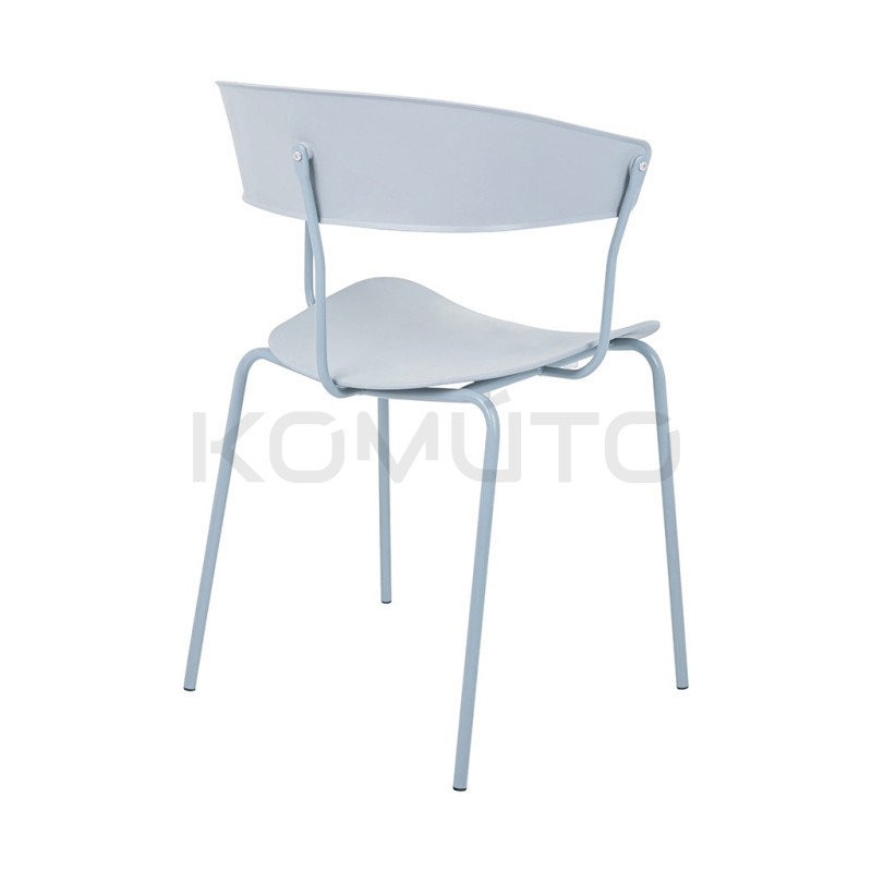 Krzesło Laugar Szare kubełkowe loftowe metalowe Krzesło Laugar Szare kubełkowe loftowe metalowe