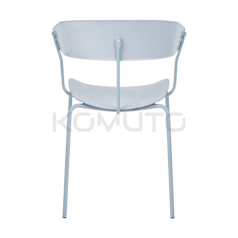 Krzesło Laugar Szare kubełkowe loftowe metalowe Krzesło Laugar Szare kubełkowe loftowe metalowe