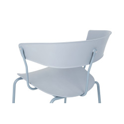 Krzesło Laugar Szare kubełkowe loftowe metalowe Krzesło Laugar Szare kubełkowe loftowe metalowe