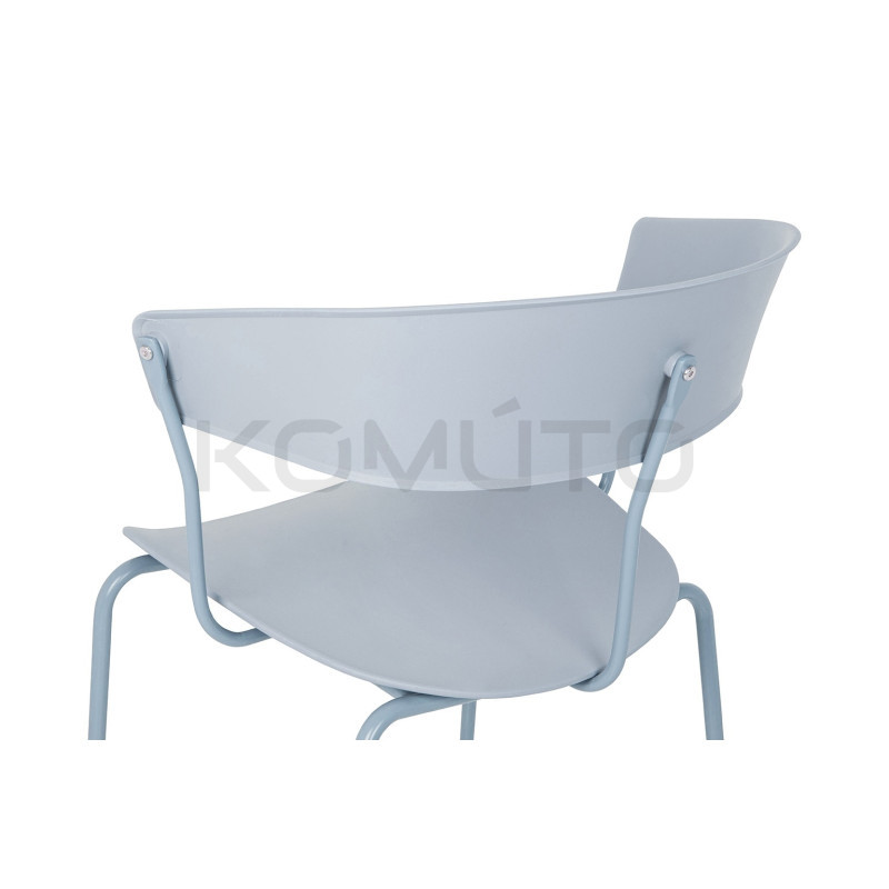 Krzesło Laugar Szare kubełkowe loftowe metalowe Krzesło Laugar Szare kubełkowe loftowe metalowe