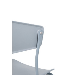 Krzesło Laugar Szare kubełkowe loftowe metalowe Krzesło Laugar Szare kubełkowe loftowe metalowe