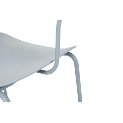 Krzesło Laugar Szare kubełkowe loftowe metalowe Krzesło Laugar Szare kubełkowe loftowe metalowe