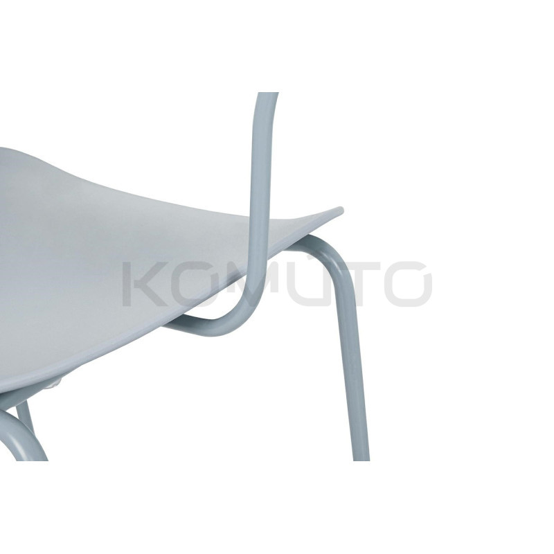 Krzesło Laugar Szare kubełkowe loftowe metalowe Krzesło Laugar Szare kubełkowe loftowe metalowe