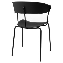 Krzesło czarne loftowe industrialne metalowe JETT  Krzesło czarne loftowe industrialne metalowe JETT