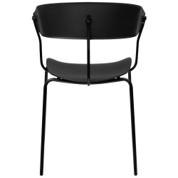 Krzesło czarne loftowe industrialne metalowe JETT  Krzesło czarne loftowe industrialne metalowe JETT