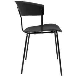 Krzesło czarne loftowe industrialne metalowe JETT  Krzesło czarne loftowe industrialne metalowe JETT