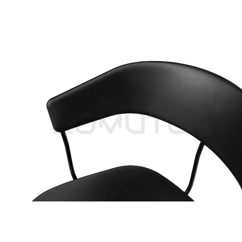 Krzesło czarne loftowe industrialne metalowe JETT  Krzesło czarne loftowe industrialne metalowe JETT